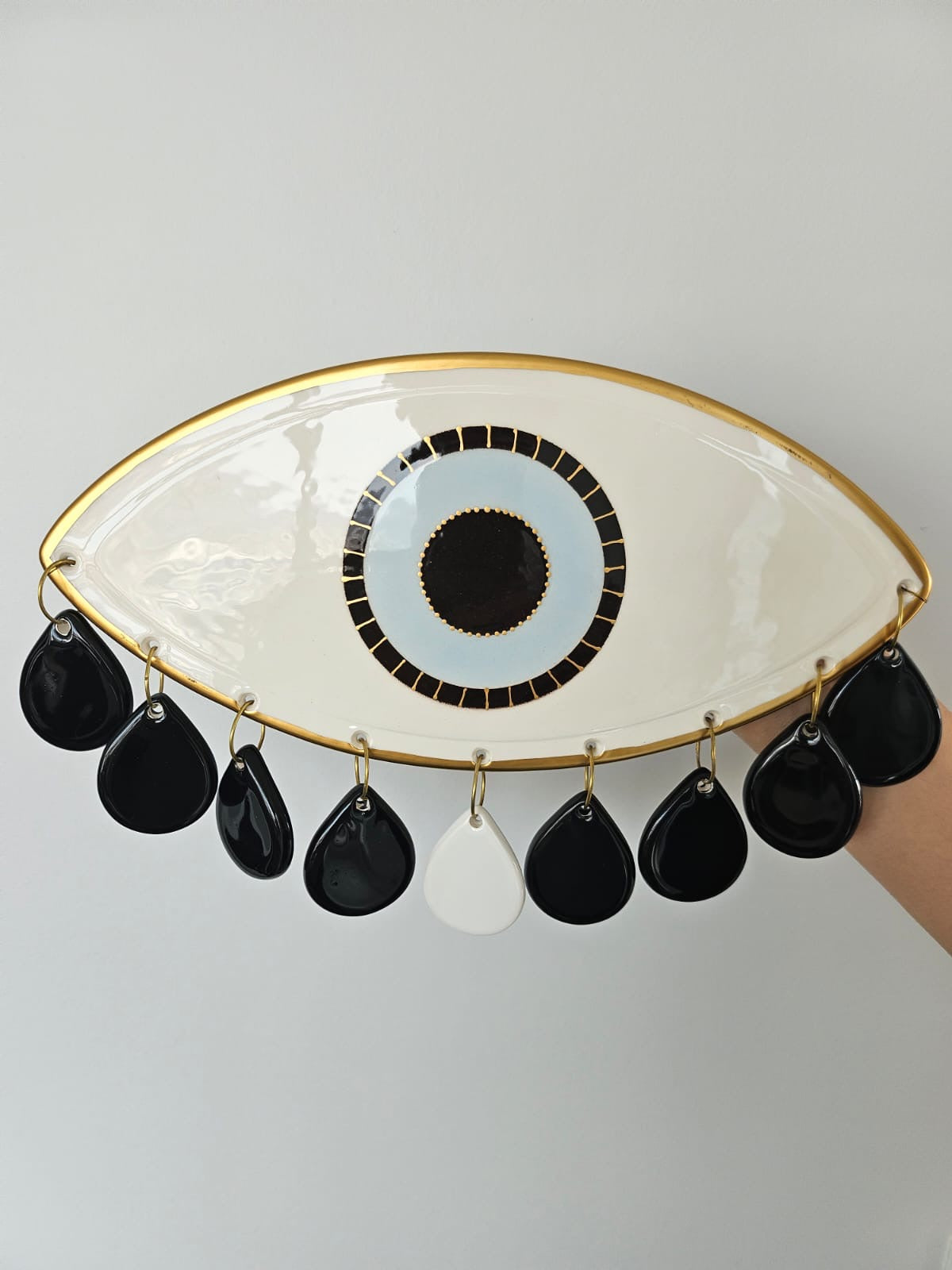 Handcrafted Minimal Crying Evil Eye Home Decor