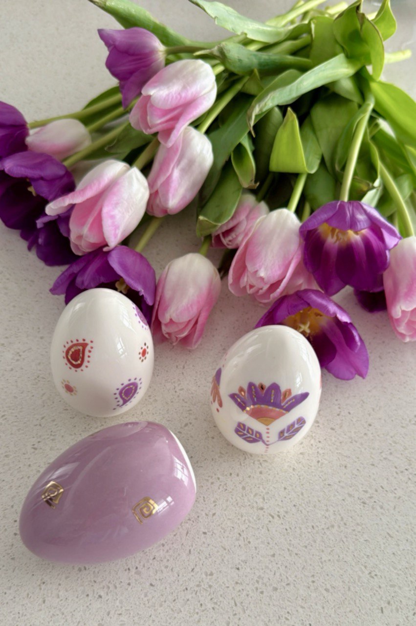 Handmade & Hand painted Ceramic Egg