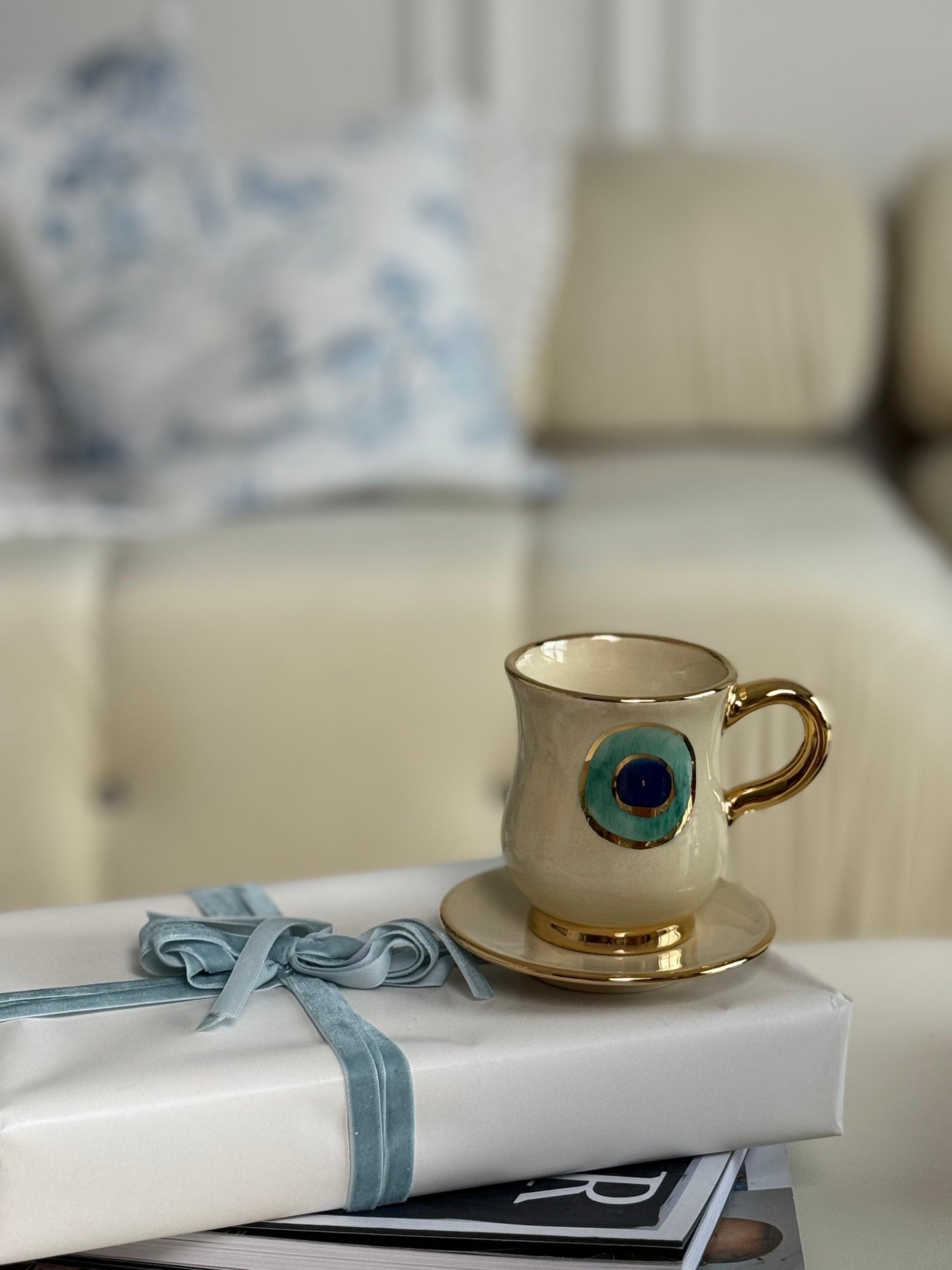 Ceramic Colorful Bowls & Evil Eyes Plates Gift Boxes