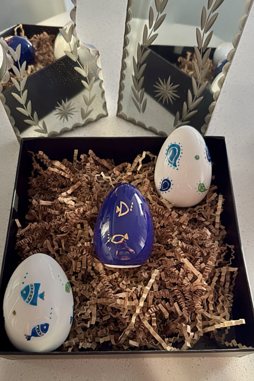 Handmade & Hand painted Ceramic Egg