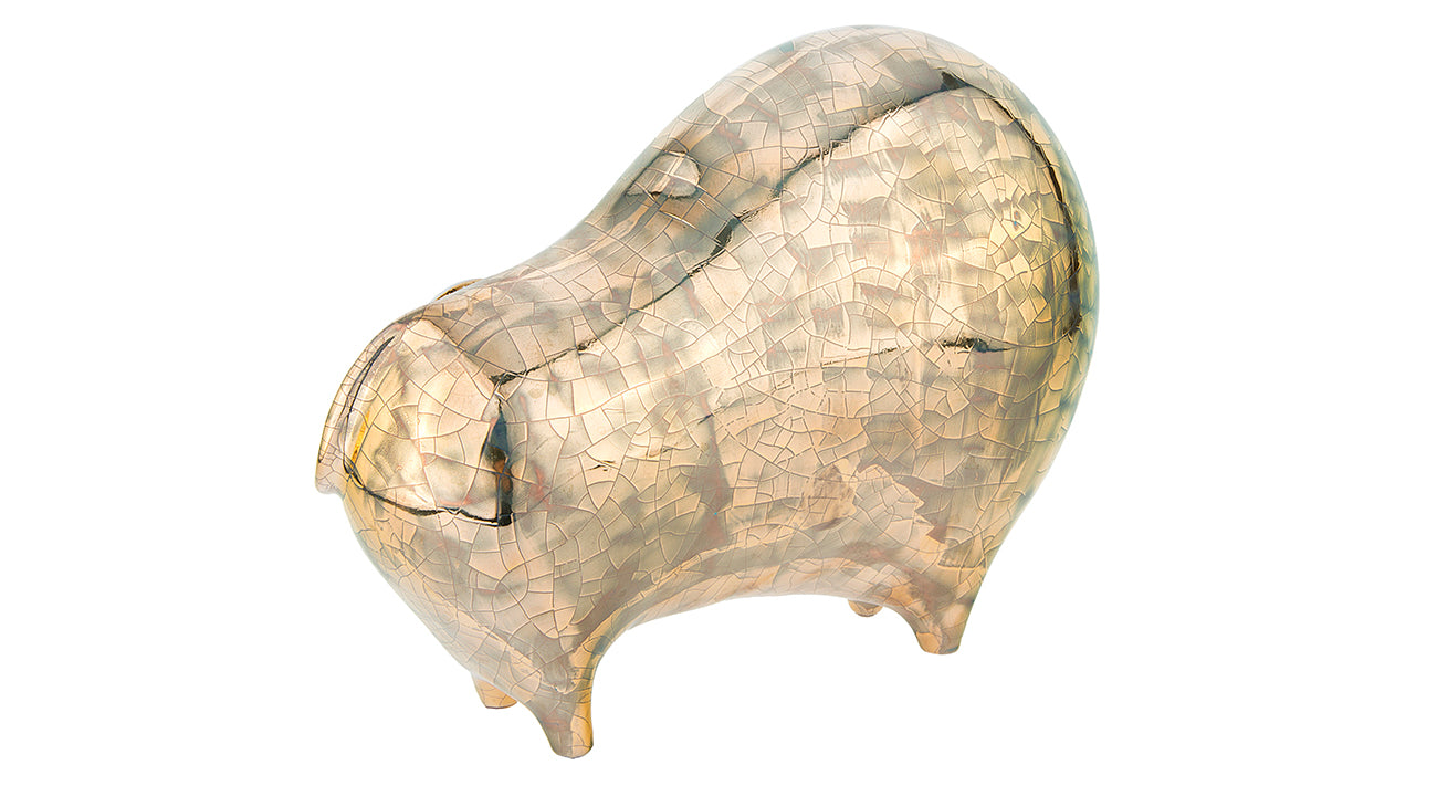 Handmade Lion man Statue - Gold plated