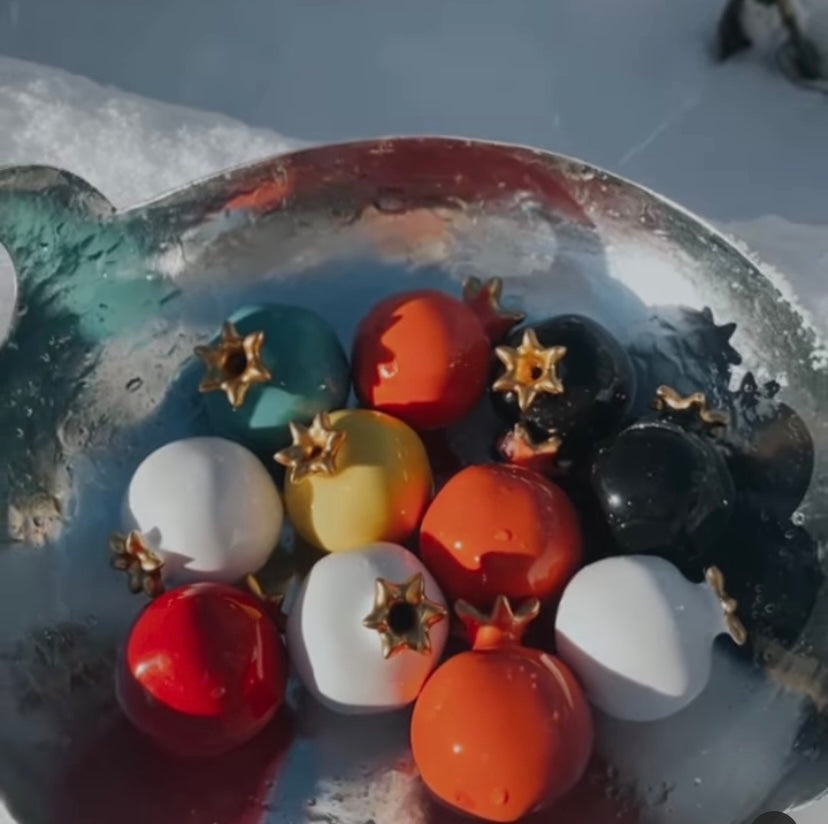 Handmade ceramic pomegranate