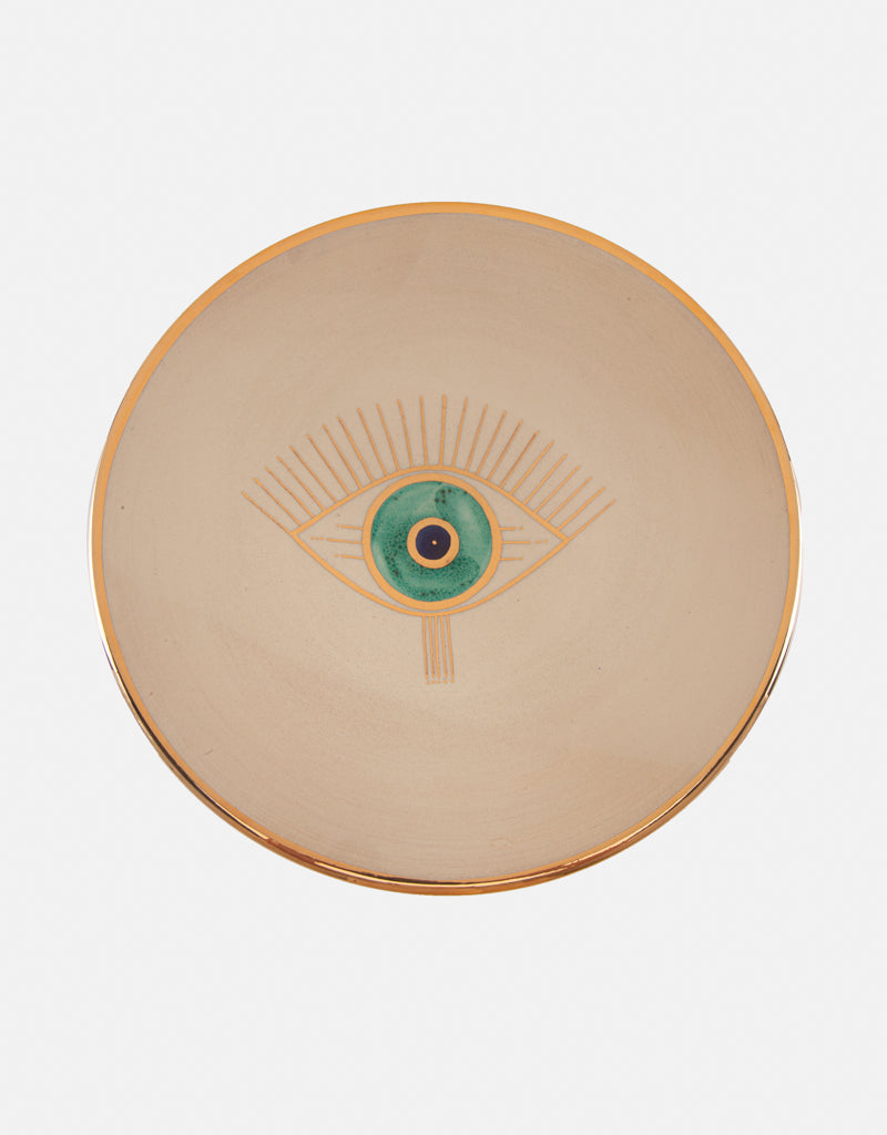 Evil Eye Gold Plated Plate (Eye Style)