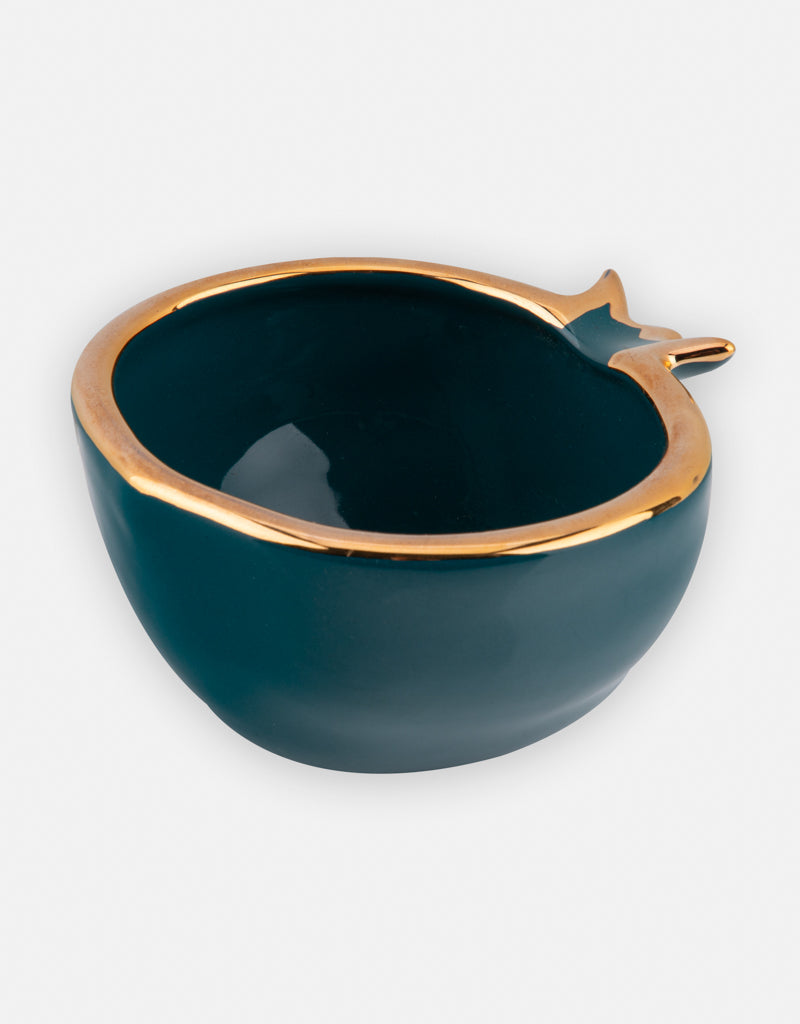 Gold Trim Pomegranate Bowl