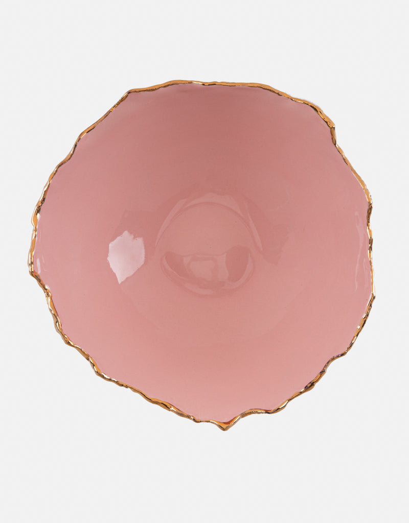 Gold Trimmed Wavy bowl - Berkeh 8"