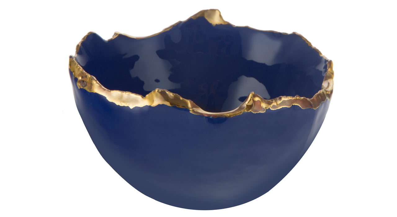 Gold Trimmed Wavy bowl - Berkeh 7"