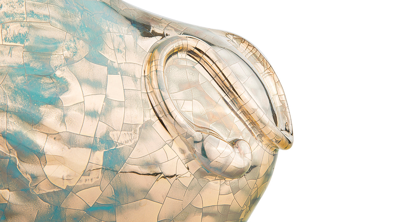 Handmade Lion man Statue - Gold plated