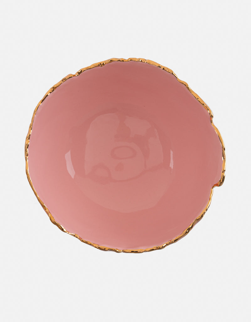 Gold Trimmed Wavy bowl - Berkeh 10 - 11 inches