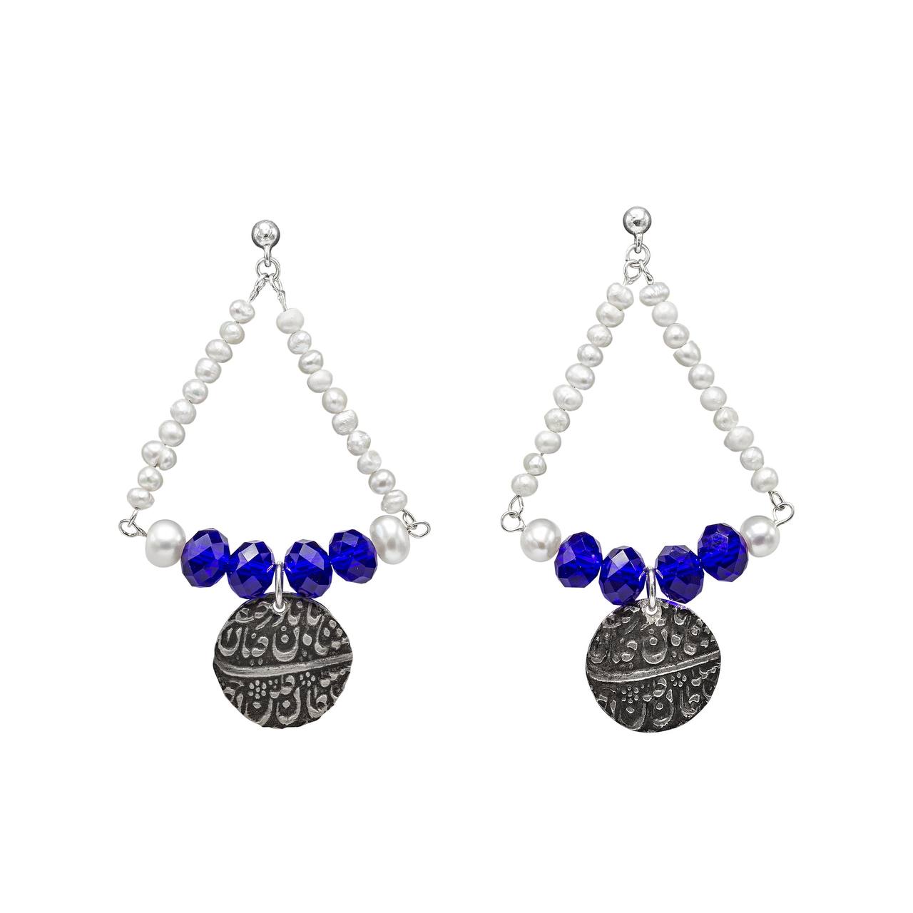 Silver Vintage Coin Earrings