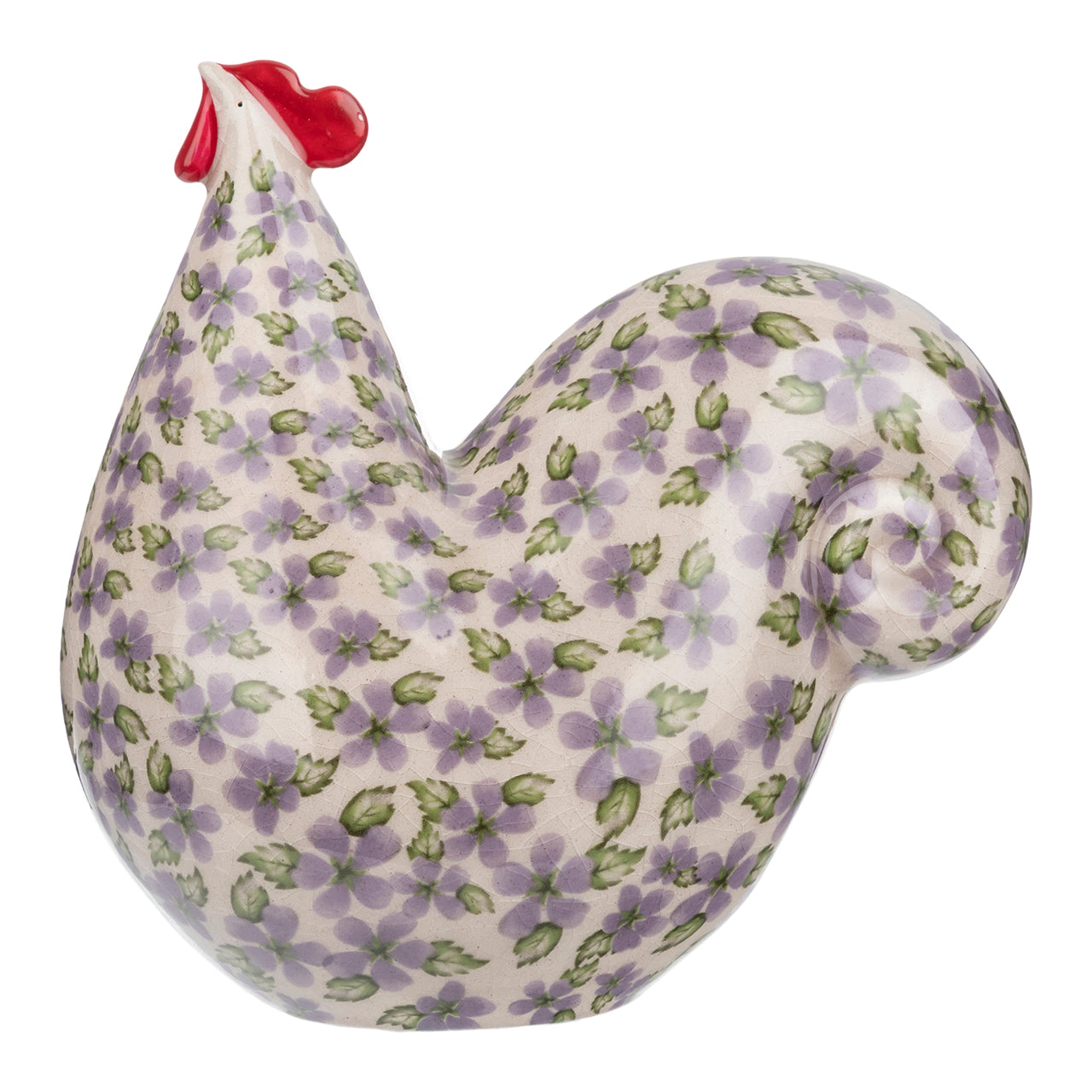 Ceramic Chicken - floral