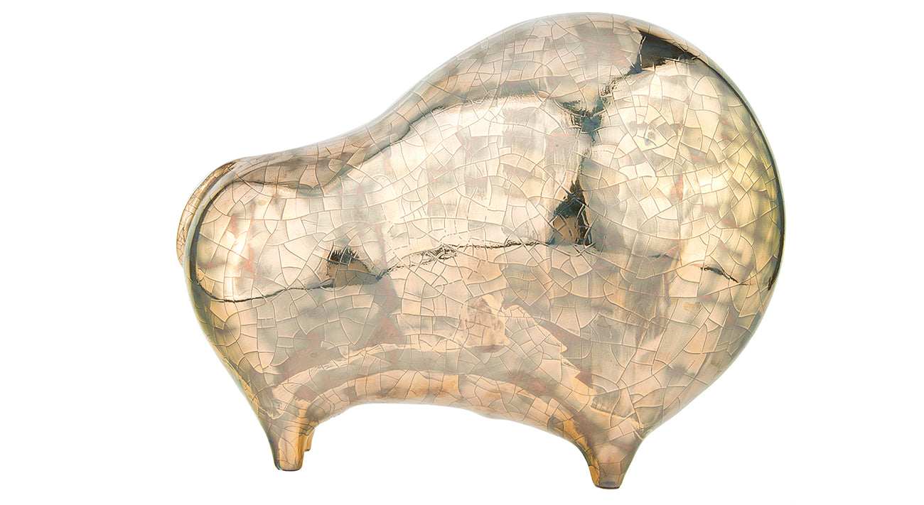 Handmade Lion man Statue - Gold plated