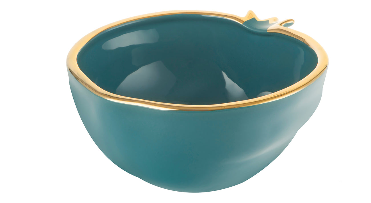 Gold Trim Pomegranate Bowl