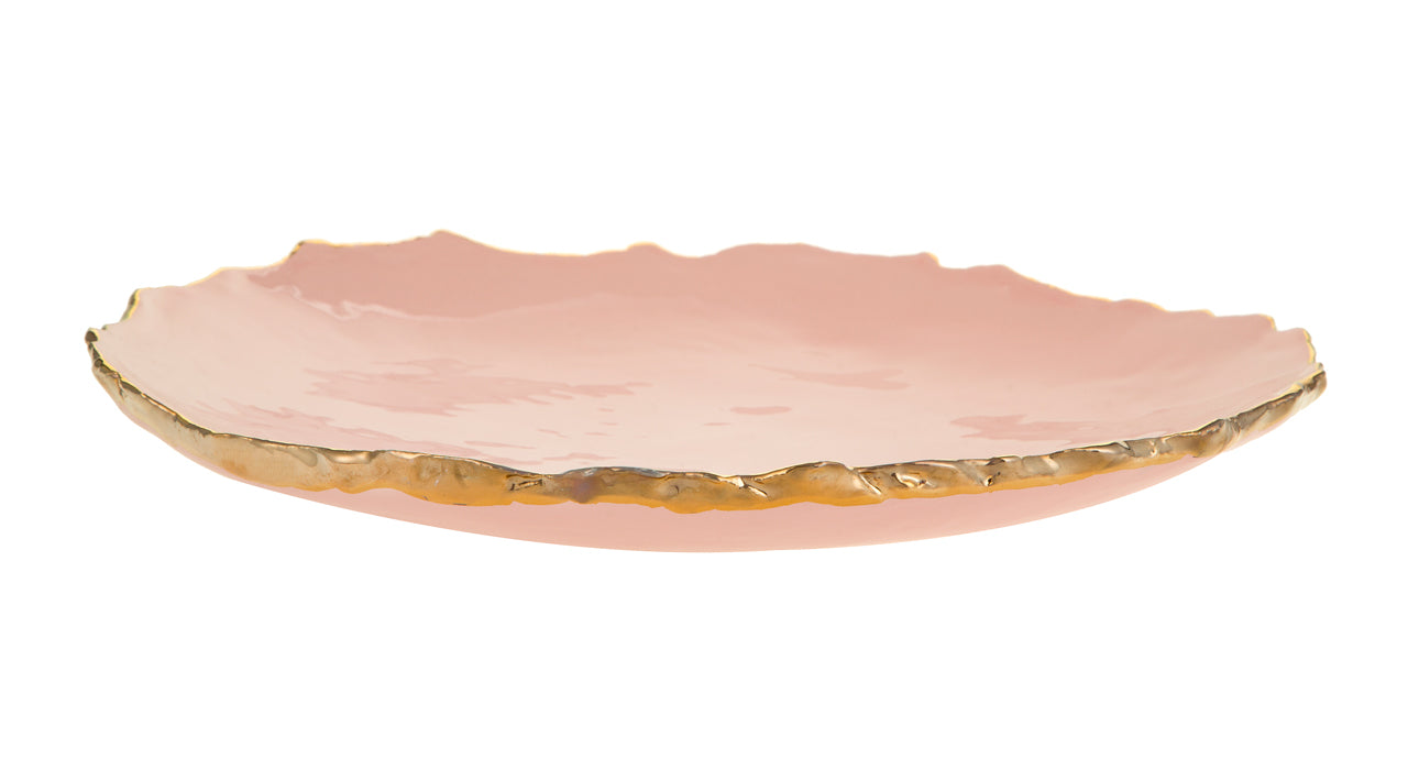 Gold Trimmed Wavy plate - Berkeh Size 7 (9")