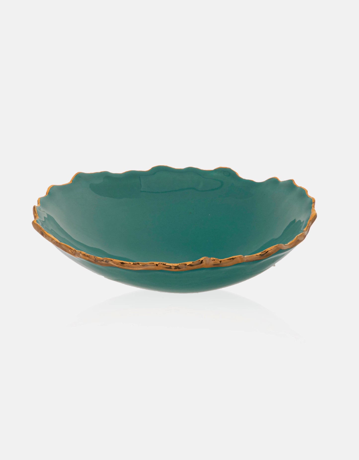 Gold Trimmed Wavy dish - Berkeh 8.5"