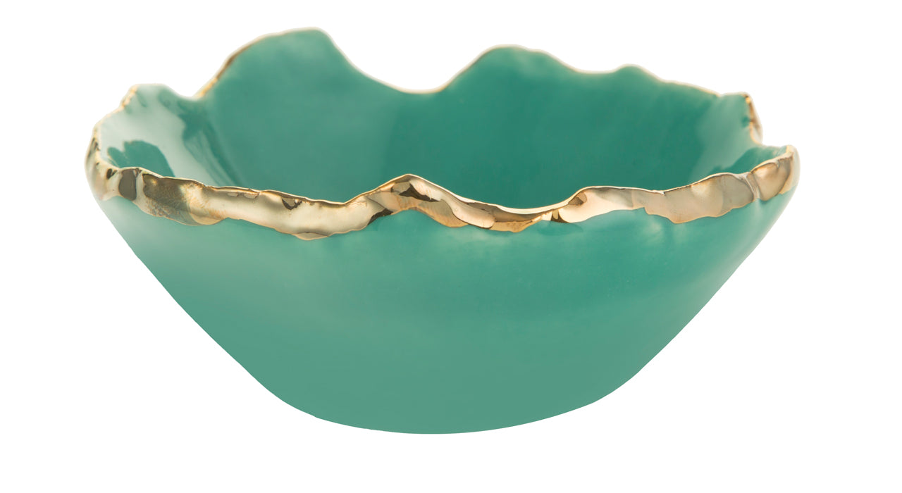 Gold Trimmed Wavy bowl - Berkeh 5.5"