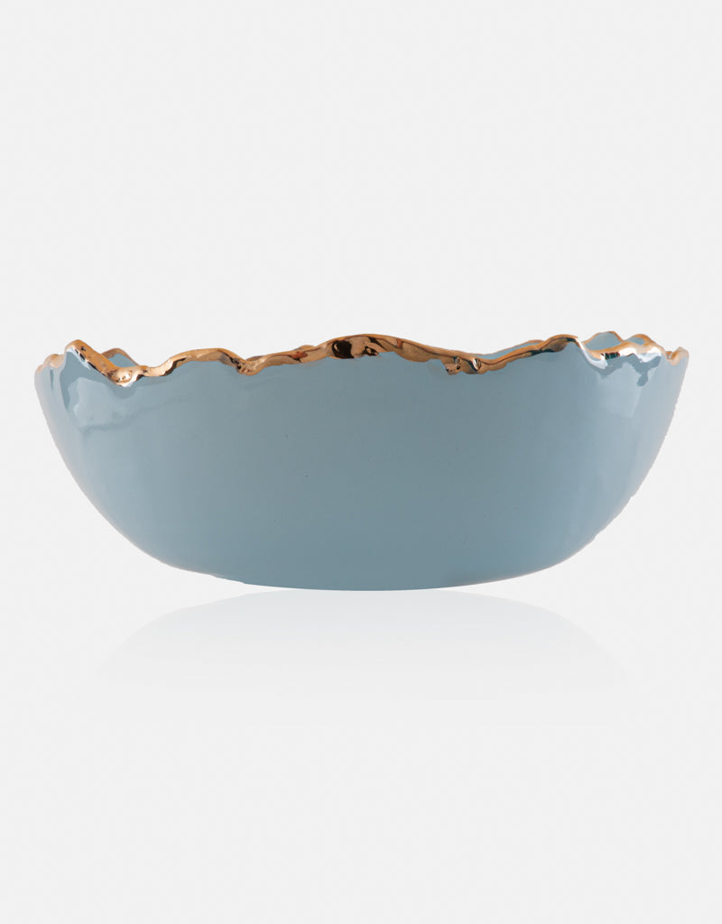 Gold Trimmed Wavy bowl - Berkeh 10.5"