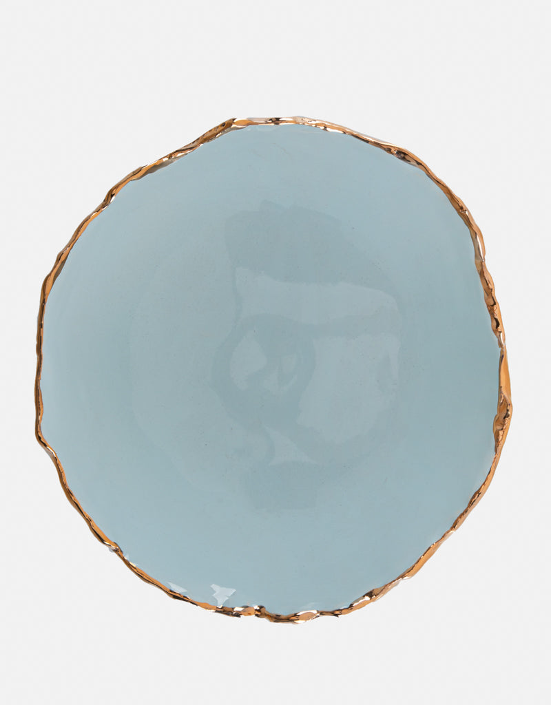 Gold Trimmed Wavy bowl - Berkeh 10.5"