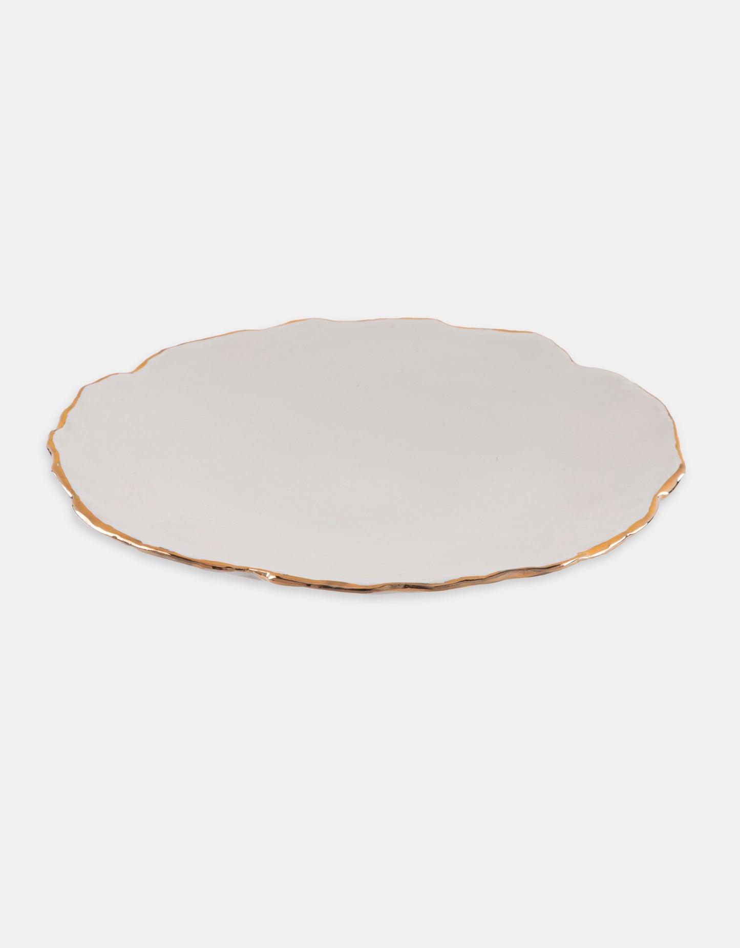 Gold Trimmed Wavy plate - Berkeh Size 8 ( 10.5")