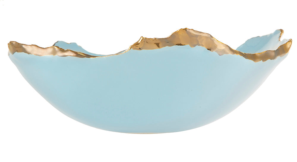 Gold Trimmed Wavy bowl - Berkeh 8"