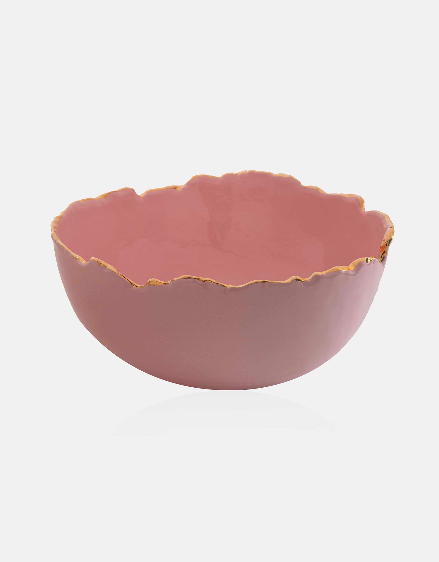 Gold Trimmed Wavy bowl - Berkeh 10 - 11 inches