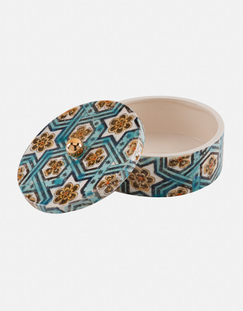 Round Ceramic Candy or Nut Box