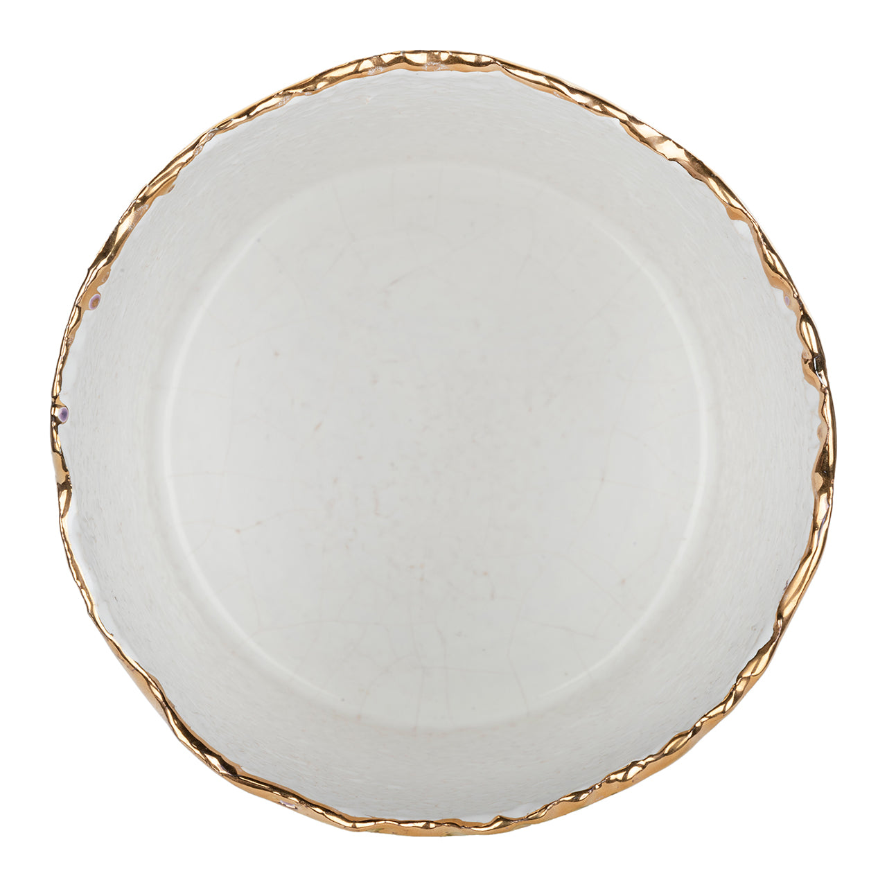 Large Gold Trimmed Wavy Planter/Vase - Berkeh 8-inch Height