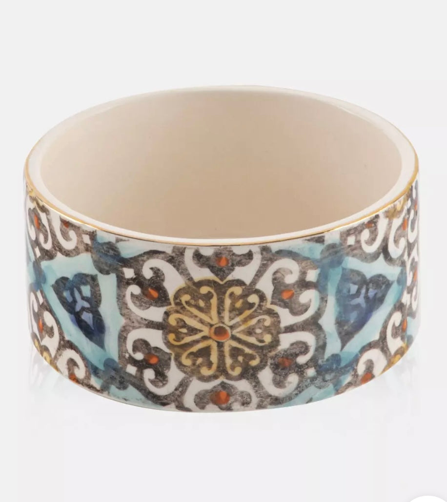 Painted Round Ceramic Bowl