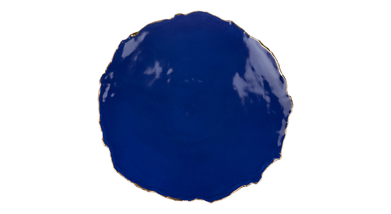 Gold Trimmed Wavy plate - Berkeh 17"