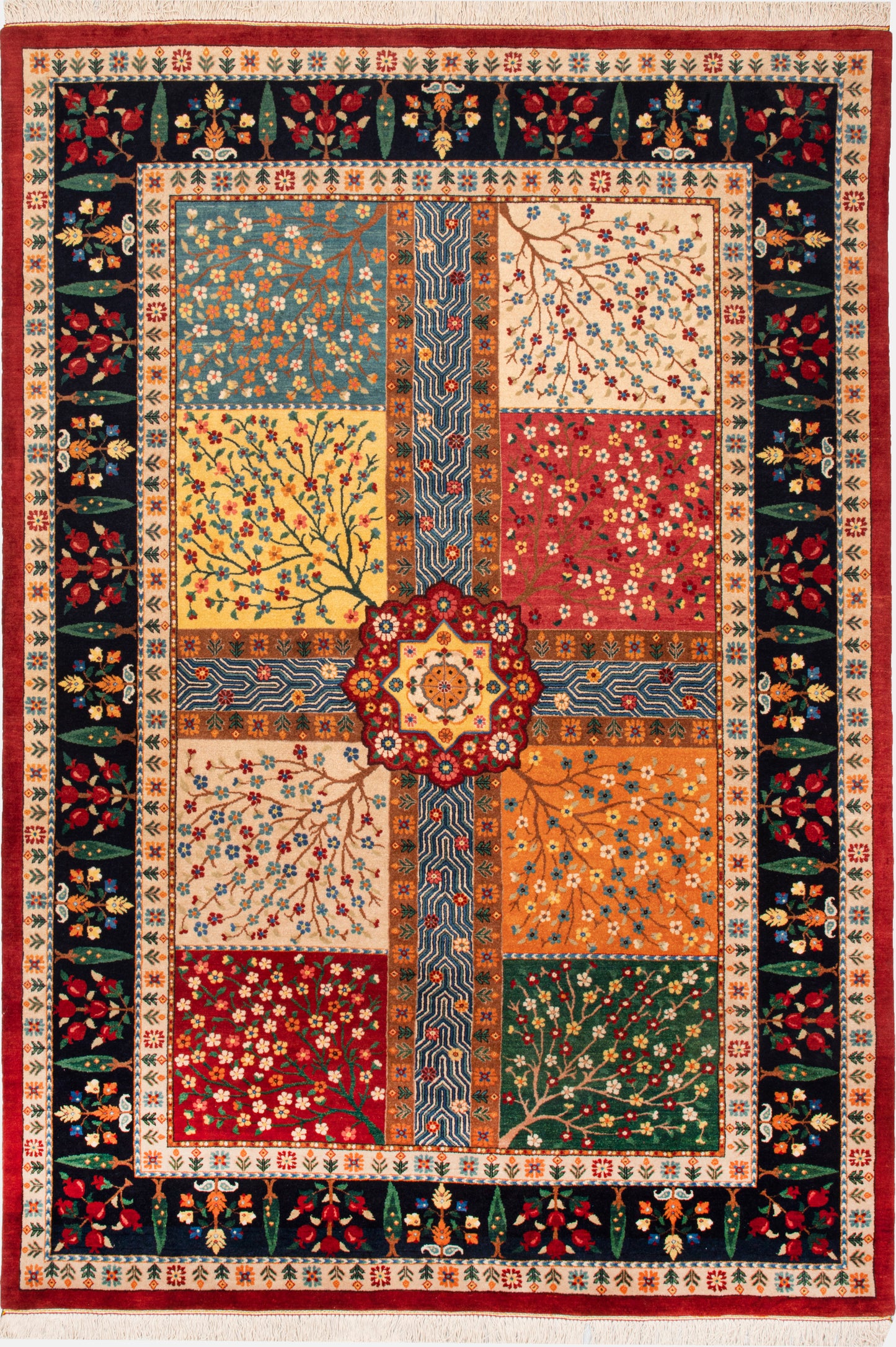 Bakhtiari Chaharbagh Alvan classic carpet