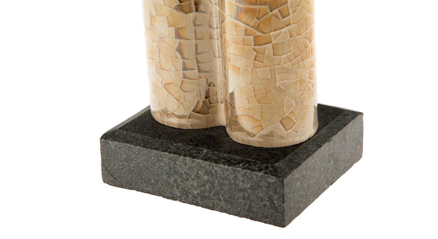 Ceramic Chicken / Roosters - Cracked glazed Painted