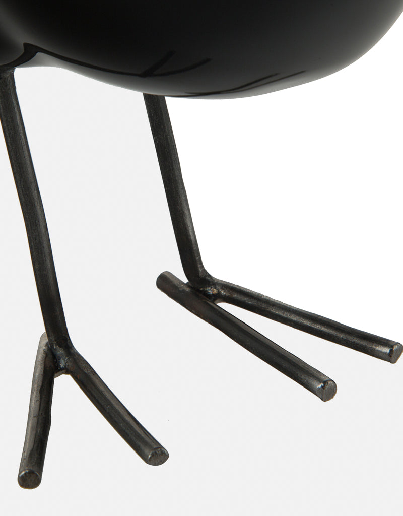 Handmade Ceramic Glazed Crow statue