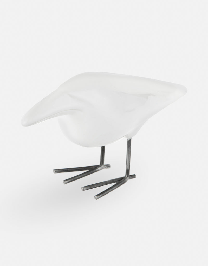 Handmade Ceramic Glazed Crow statue