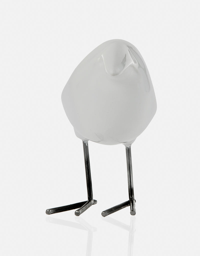 Handmade Ceramic Glazed Crow statue