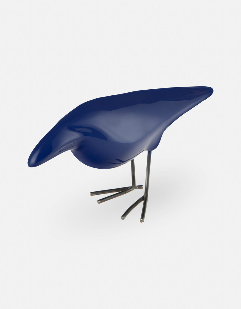 Handmade Ceramic Glazed Crow statue