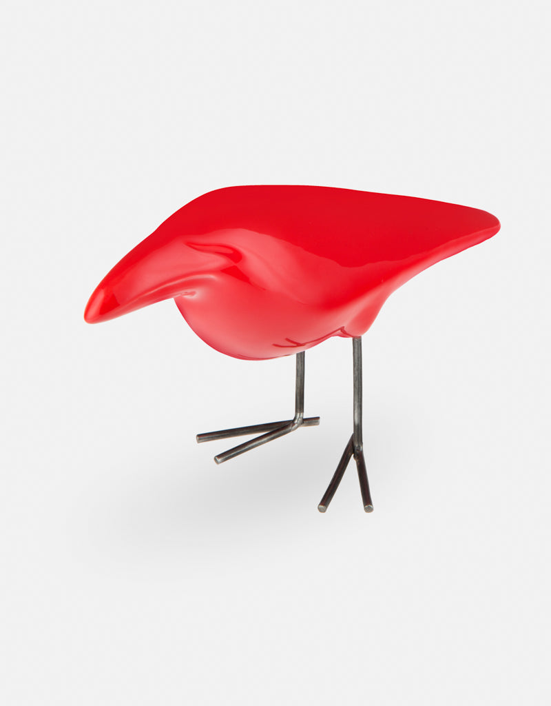 Handmade Ceramic Glazed Crow statue