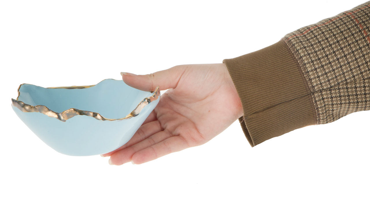 Gold Trimmed Wavy bowl - Berkeh 5.5"