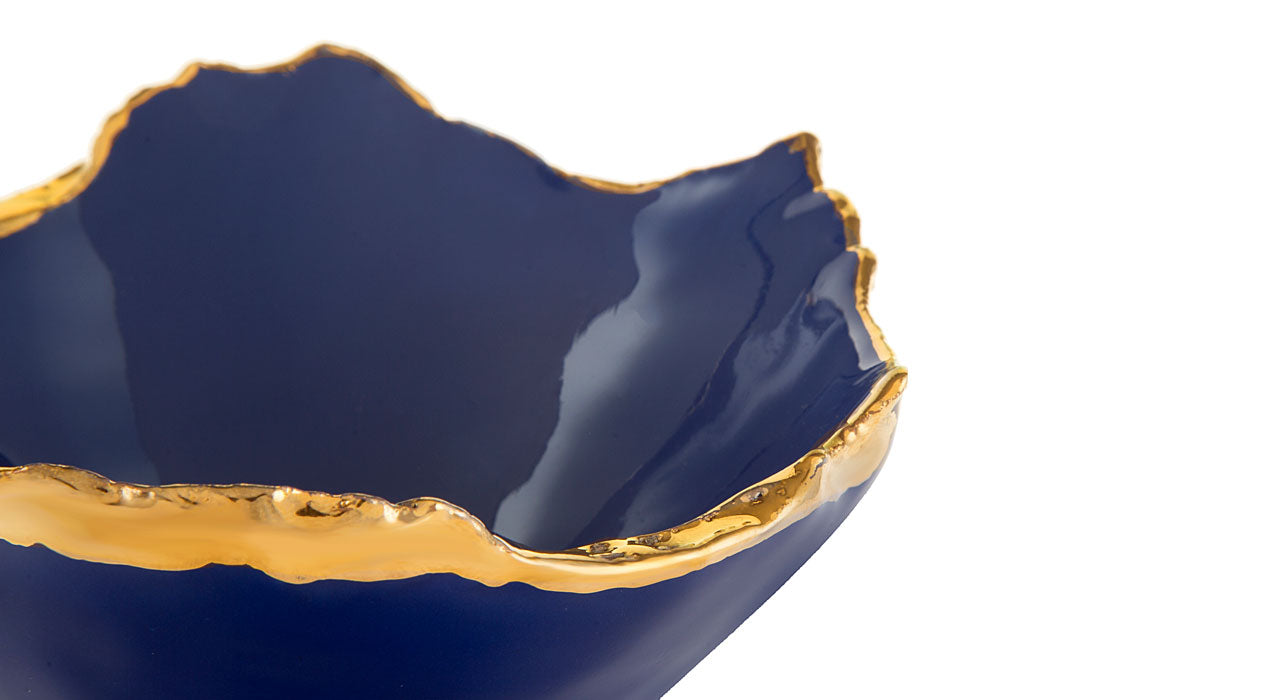 Gold Trimmed Wavy bowl - Berkeh 5.5"