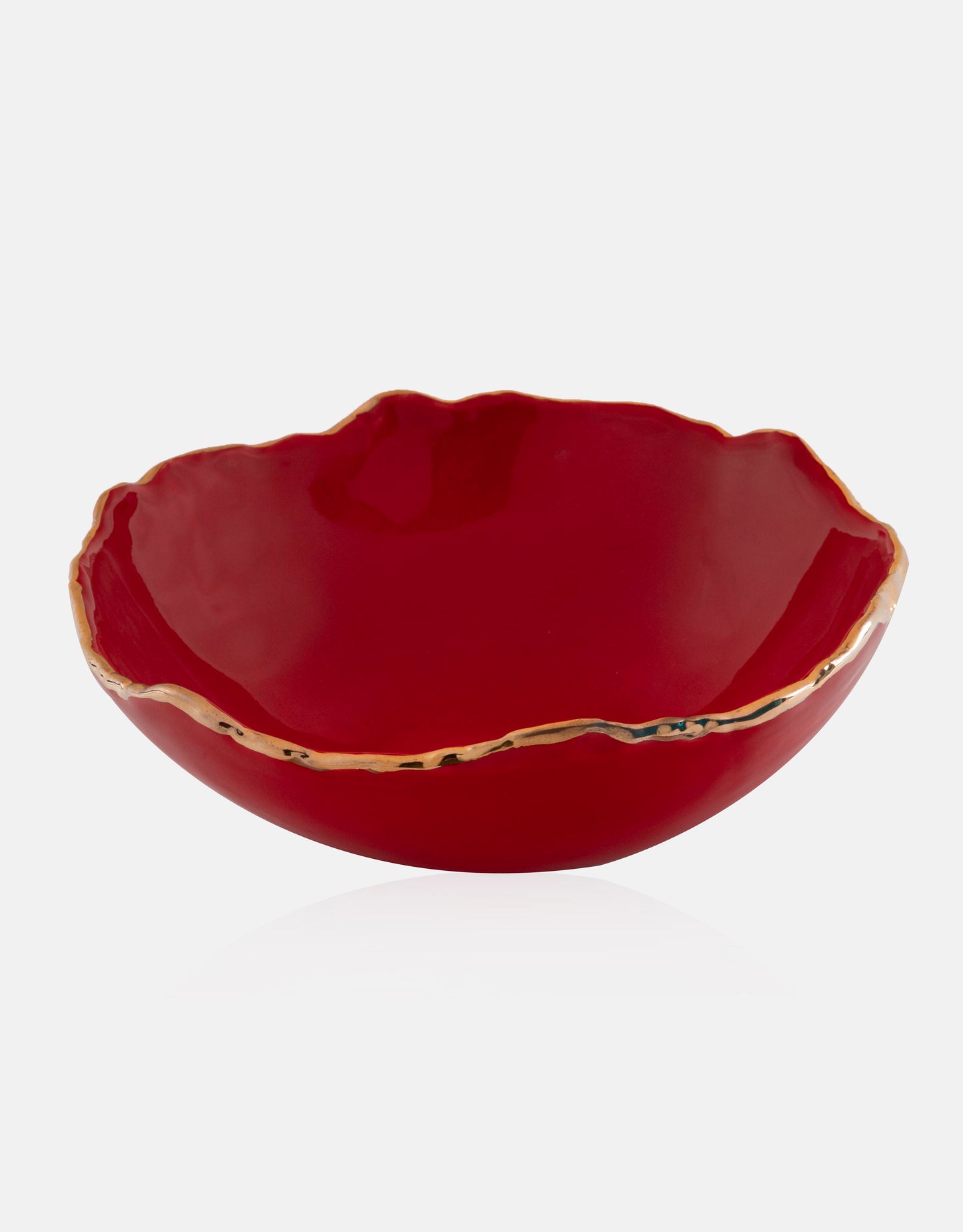 Gold Trimmed Wavy bowl - Berkeh 8"