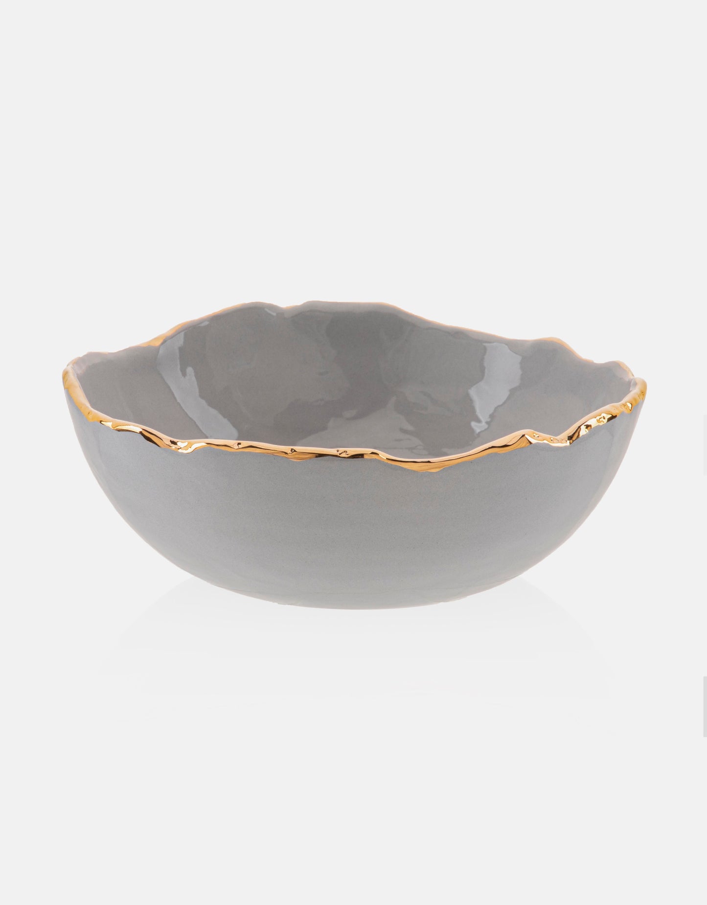 Gold Trimmed Wavy bowl - Berkeh 10.5"