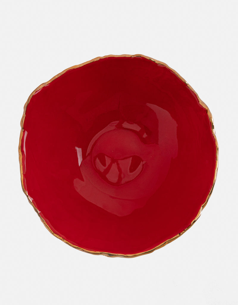 Gold Trimmed Wavy bowl - Berkeh 8"