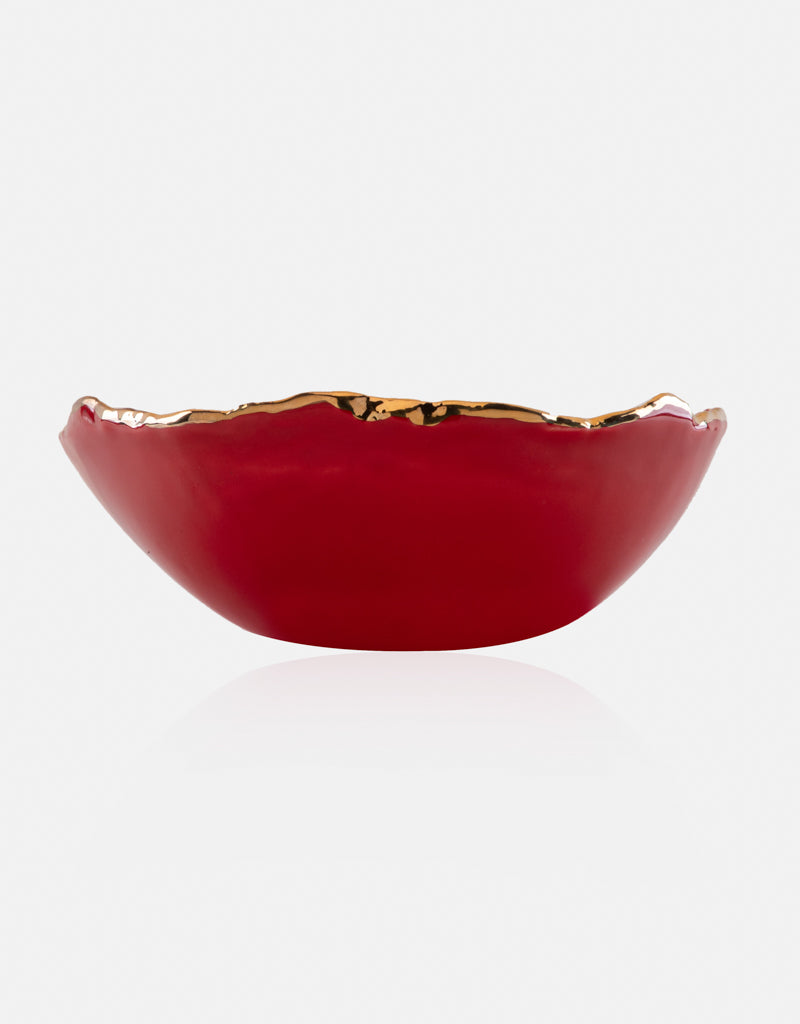 Gold Trimmed Wavy bowl - Berkeh 8"