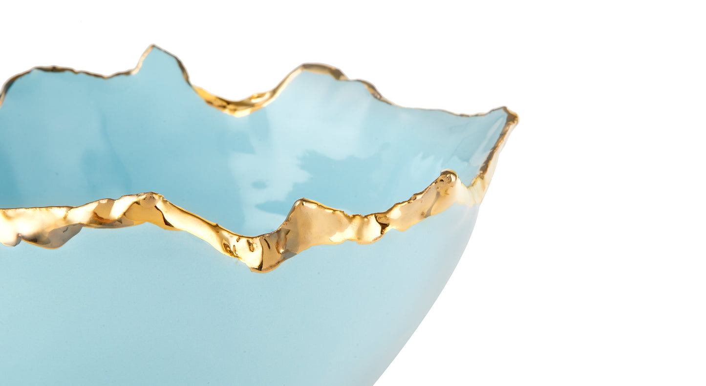 Gold Trimmed Wavy bowl - Berkeh 7"