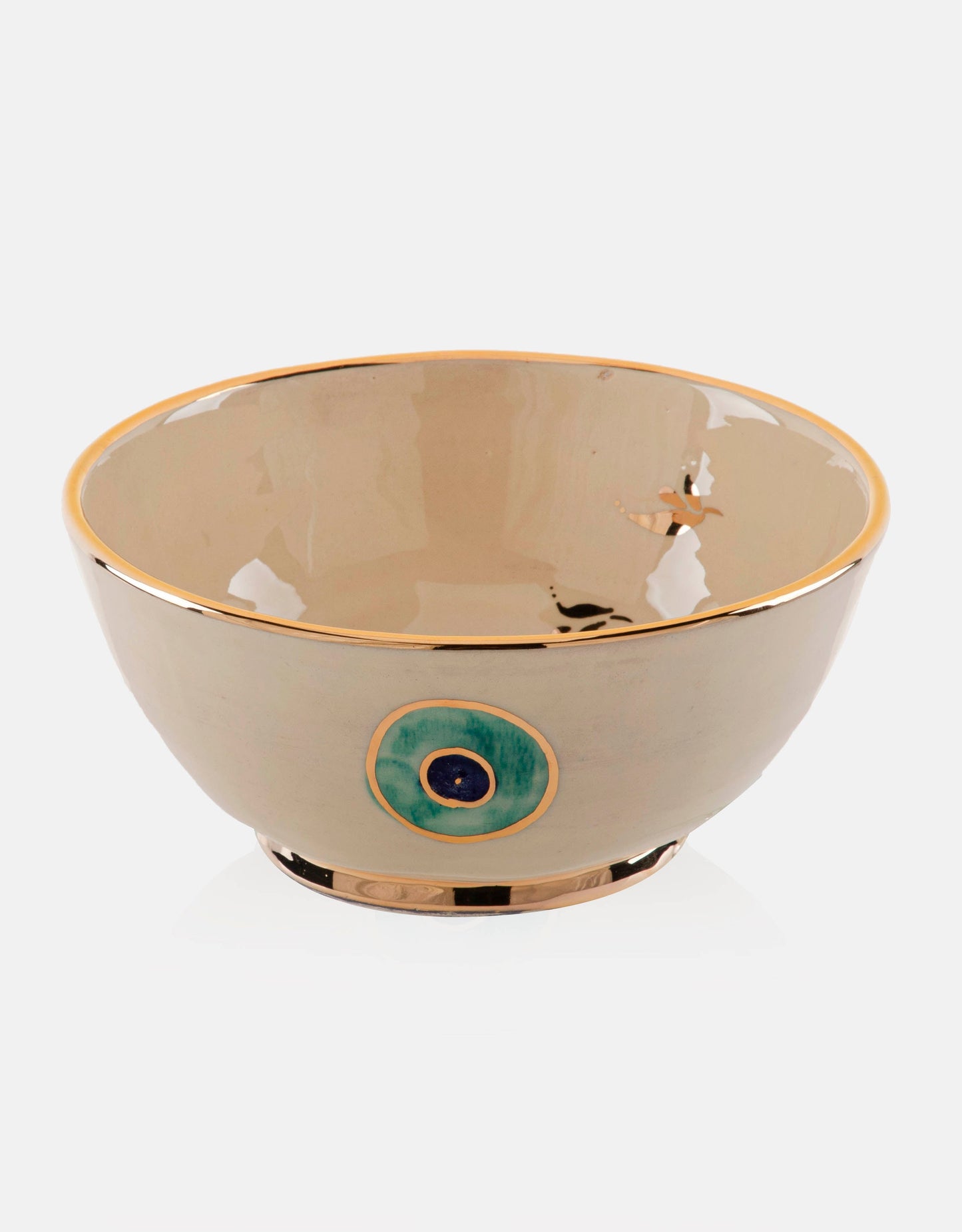 Evil Eye Gold Trim Bowl