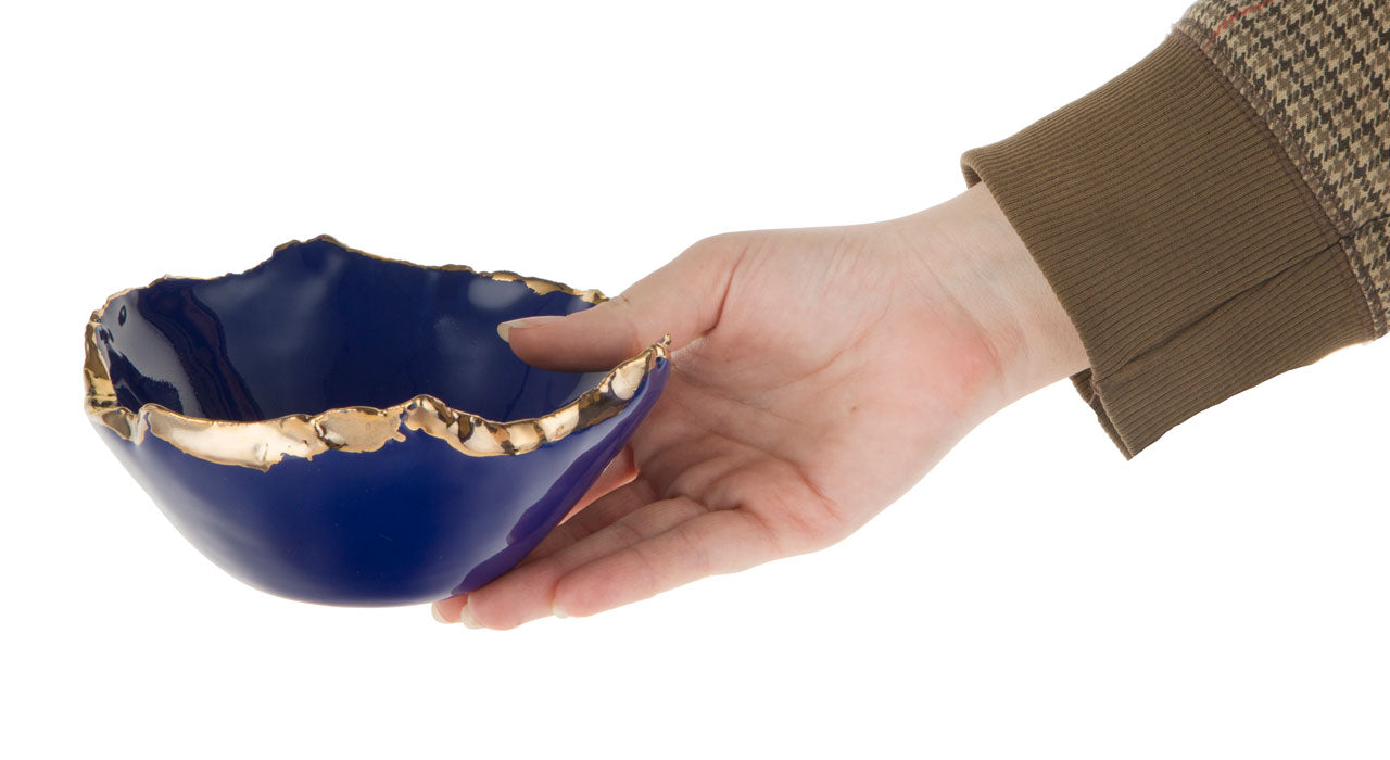 Gold Trimmed Wavy bowl - Berkeh 5.5"