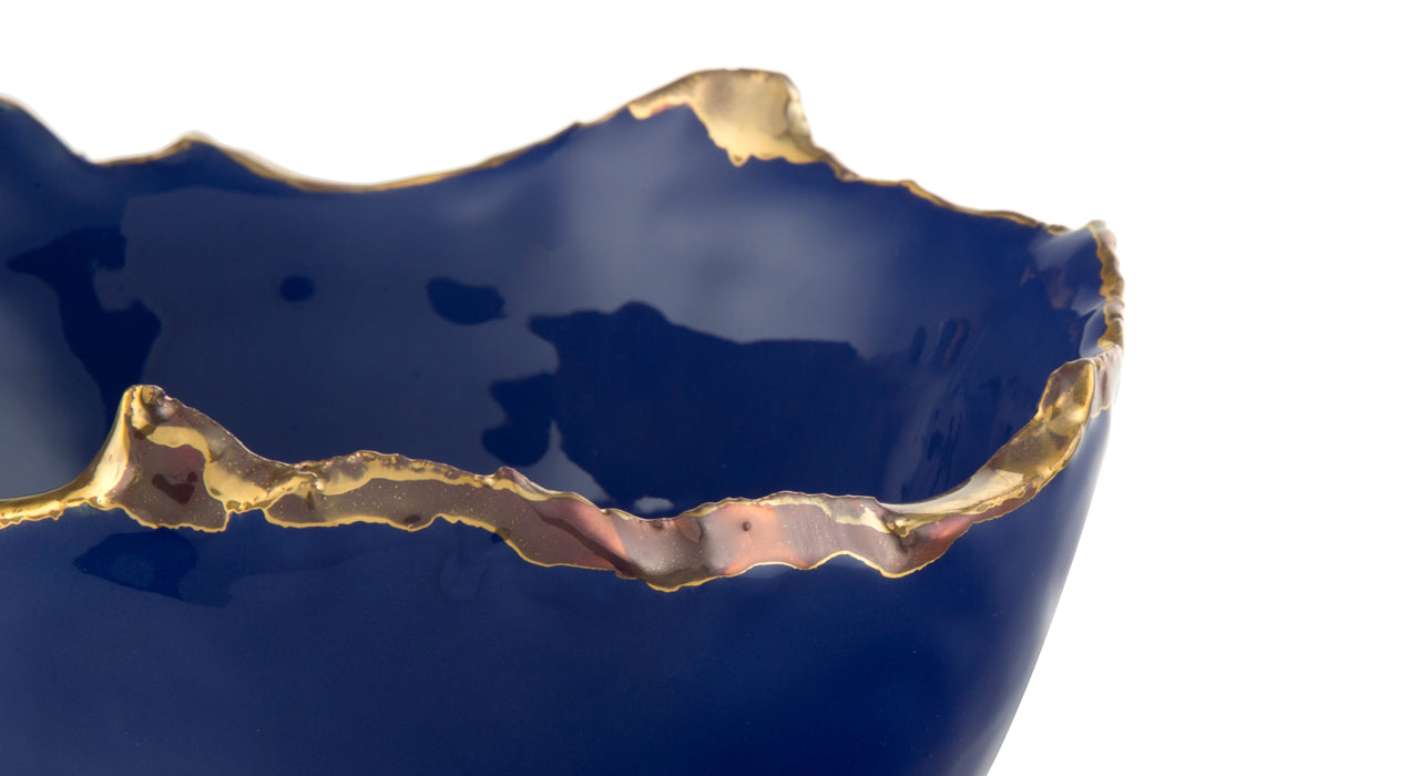 Gold Trimmed Wavy bowl - Berkeh 7"