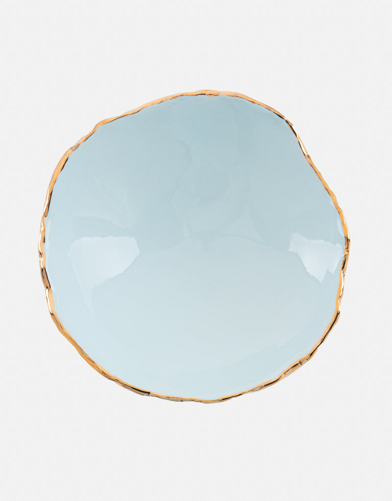 Gold Trimmed Wavy dish - Berkeh 8.5"