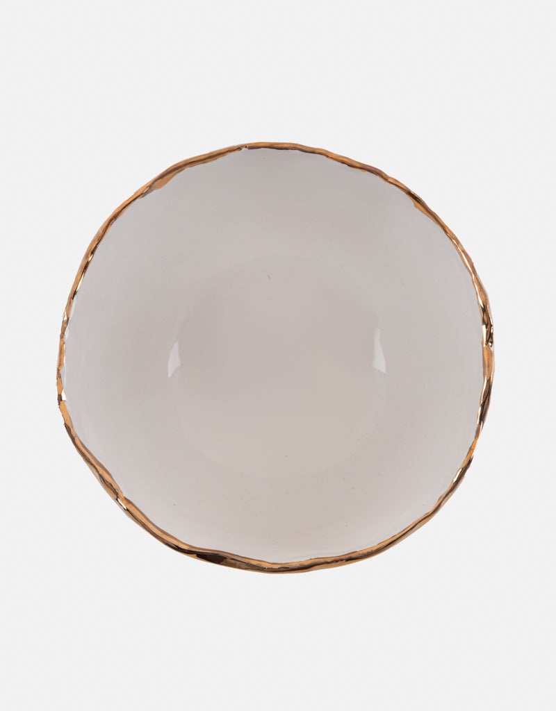 Gold Trimmed Wavy bowl - Berkeh 7"