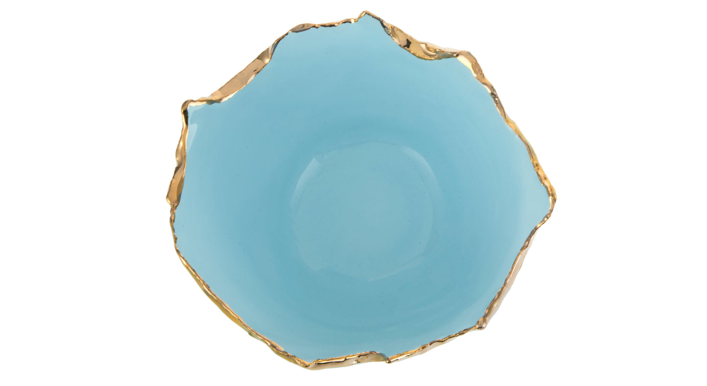 Gold Trimmed Wavy bowl - Berkeh 7"