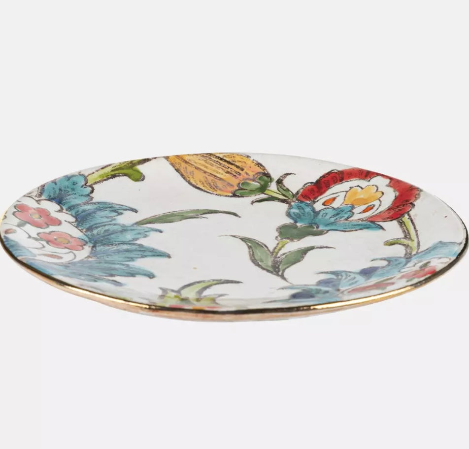 Round Ceramic Painted Salad Plate - Rastin collection
