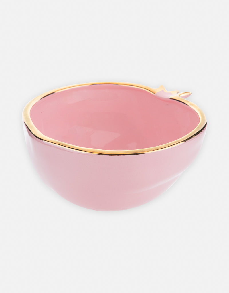 Gold Trim Pomegranate Bowl